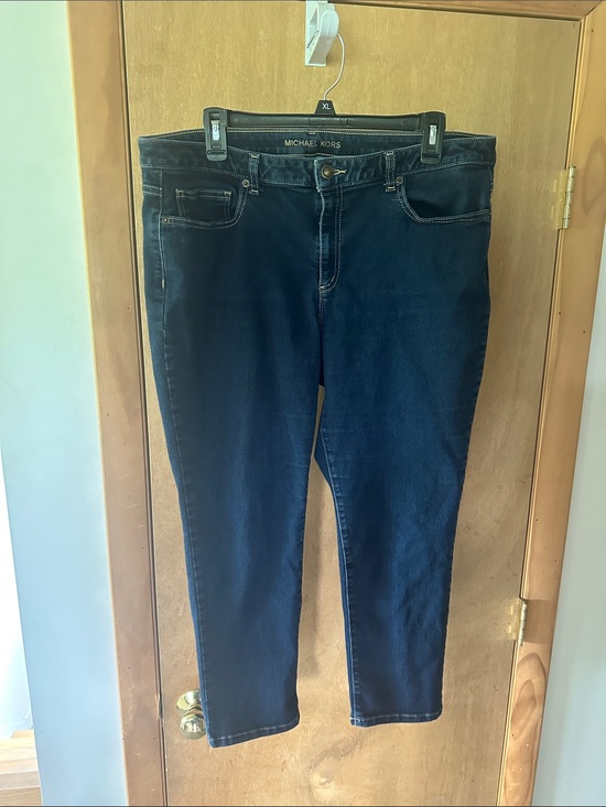 Michael Kors Denim - Michael Kors Dark Blue Women's Jeans Capri length